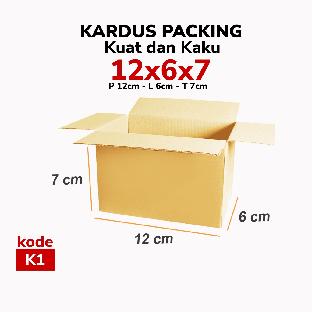 

Kardus Box Kecil K1 Uk.12x6x7 cm Karton Box Cocok untuk Packing Online Shop murah dan berkualitas