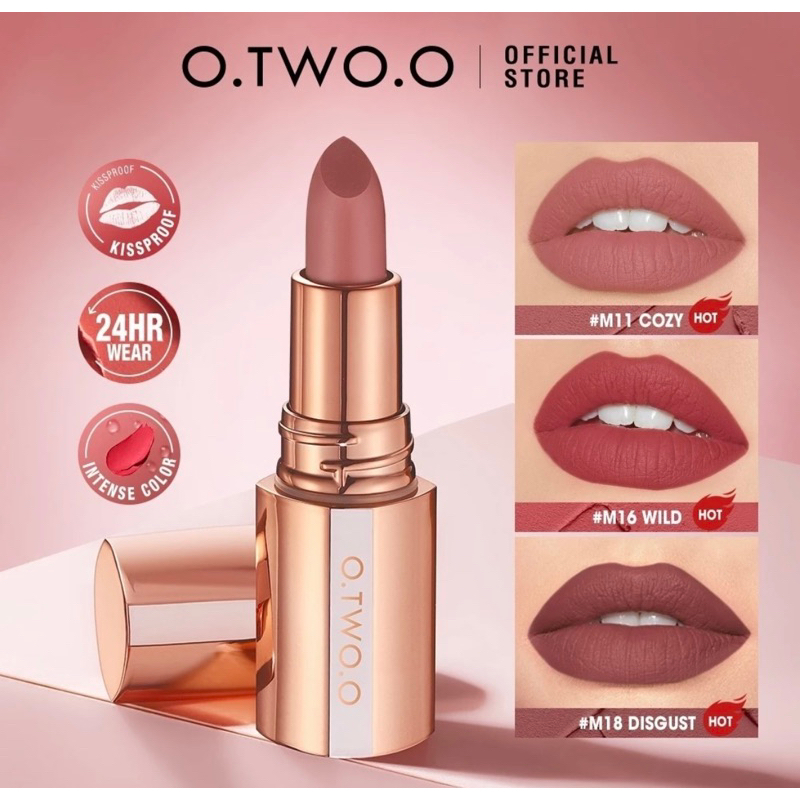 O.TWO.O Misty Kiss Lock Color Matte Lipstick/lipstik otwoo