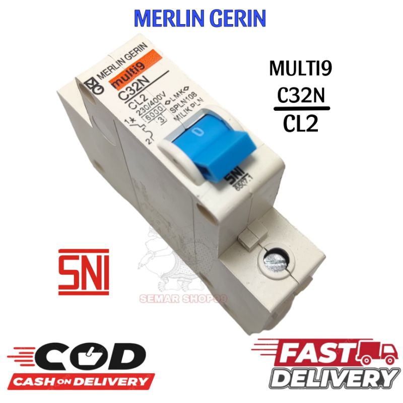 Mcb merlin gerin 2A ampere CL2 multi9 pln 450W spln breker miniatur anti jeglek trip  tahan kuat top
