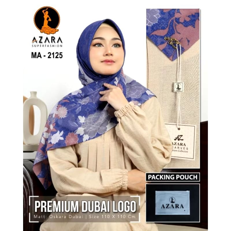 hijab segi empat voal azahra logo metal packing pouch | hijab segi empat motif | jilbab motif | hija