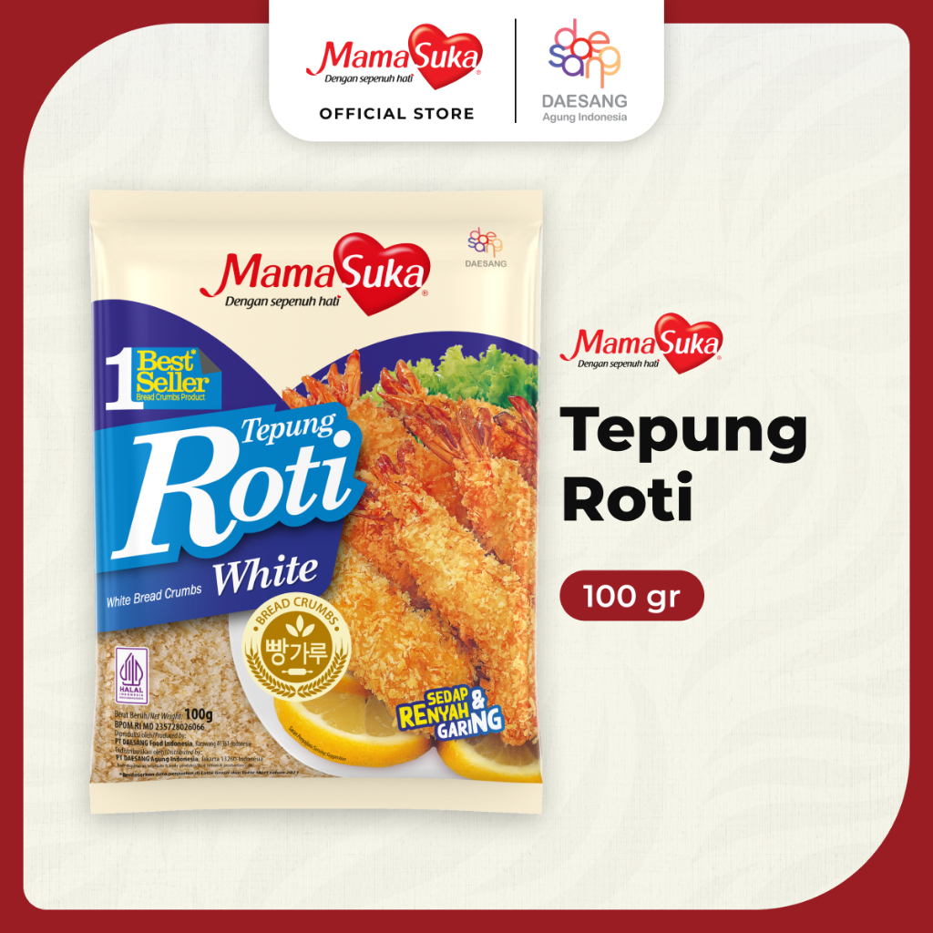 

MamaSuka Tepung Roti WHITE 100 gr