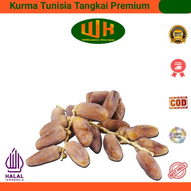 

Kurma Tunisia Tangkai Palm'frutt Curah 1 Kg Kemasan Plastik Tebal