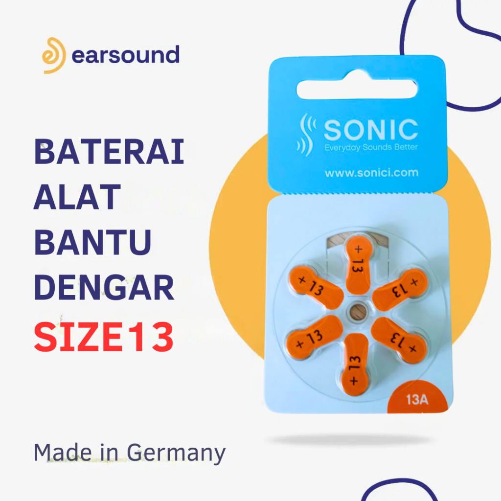 Baterai Alat Bantu Dengar SONIC 13A