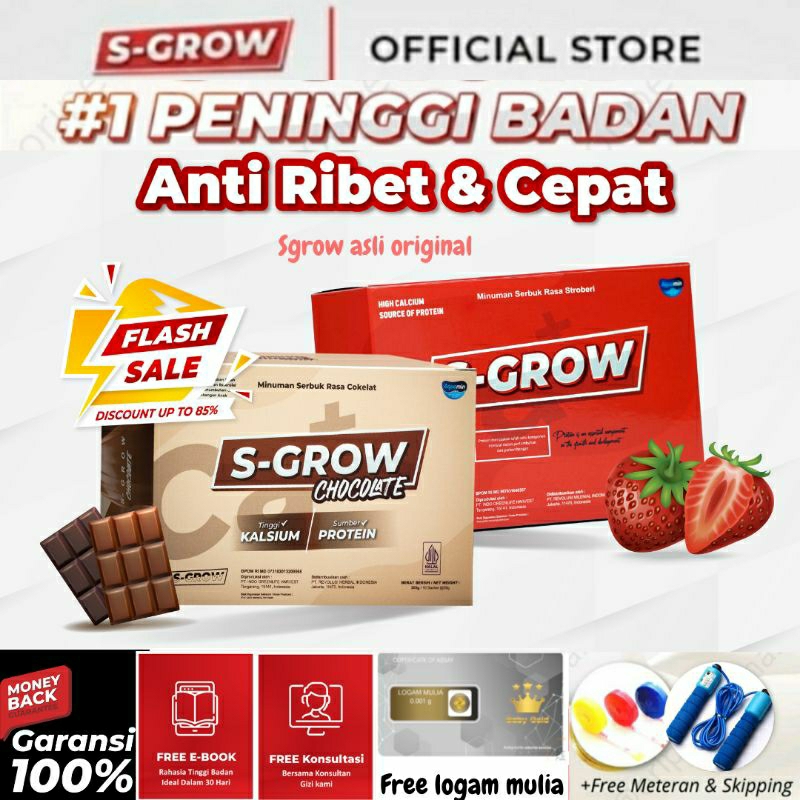 S Grow Official Store Suplemen Obat Peninggi Badan Terbaik Anak Remaja Dewasa Susu Sgrow S-Grow