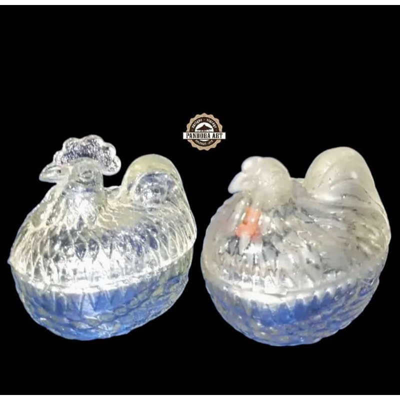 Sepasang mukun ayam jantan & betina kristal lawas