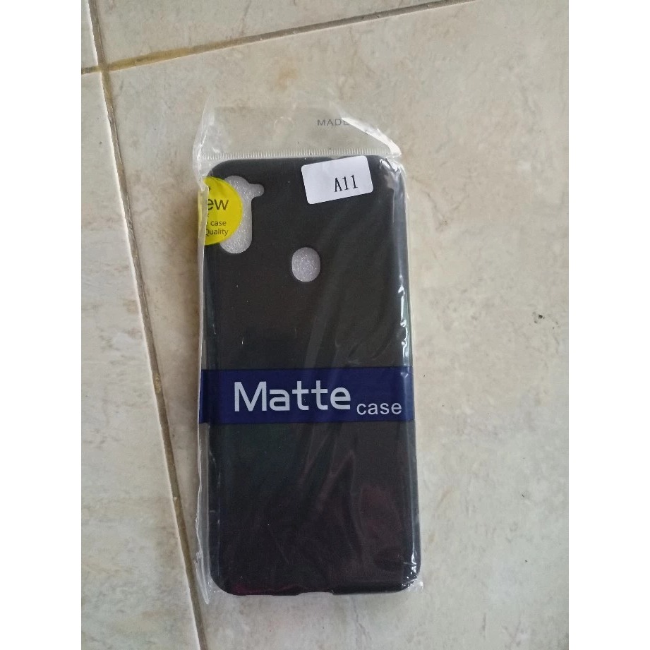 CASE PELILNDUNG HP SAMSUNG A11/M11 CASING HITAM POLOS BLACKMATE SILIKON