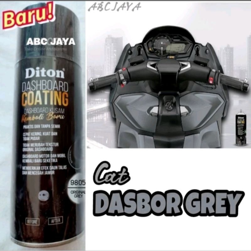 Pylox Cat Semprot Diton DC 9805 Dashboard Grey Dasboard Abu - Abu Dasboard Coating Khusus Body Kasar