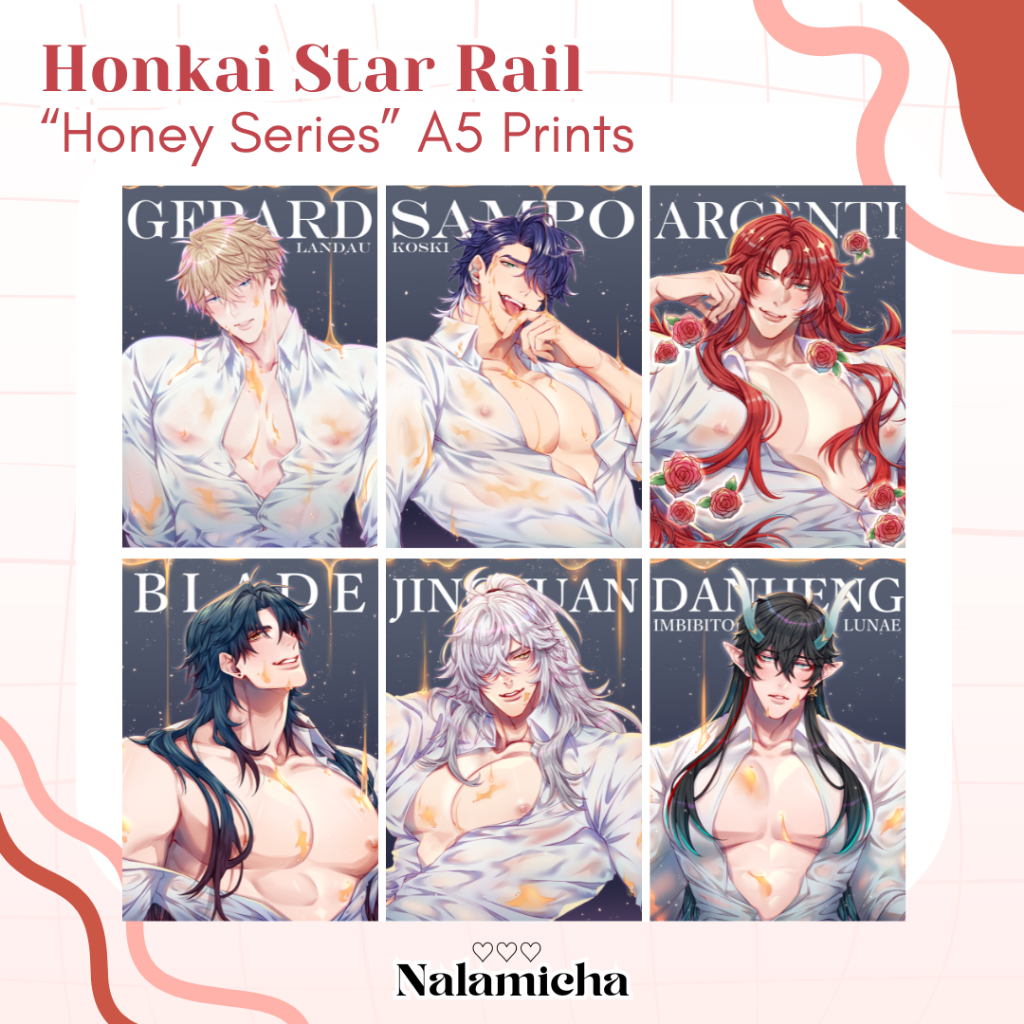 Honkai Star Rail Sampo Gepard Jingyuan Blade Argenti Danheng IL A5 Art Print by Nalamicha