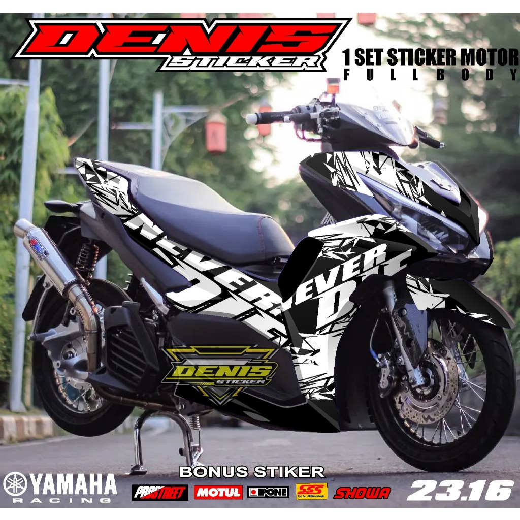 COD Decal Dekal Sticker Stiker terbaru  Aerox 155 NEW Connected FULL BODY DESIGN SIMPEL WARNA TERBAR