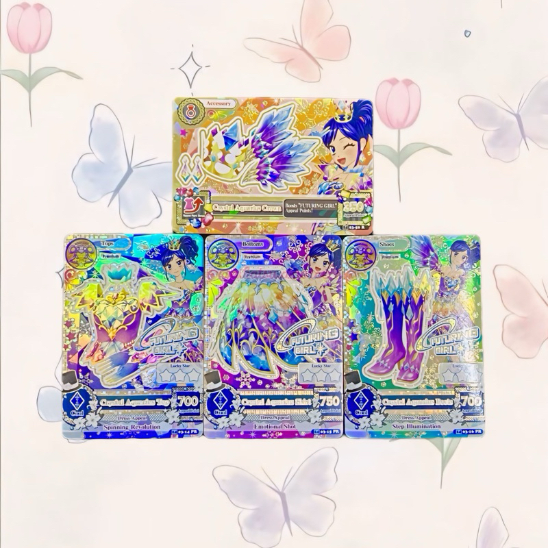 Aikatsu Premium Futuring Girl Crystal Aquarius Set Aoi Kiriya