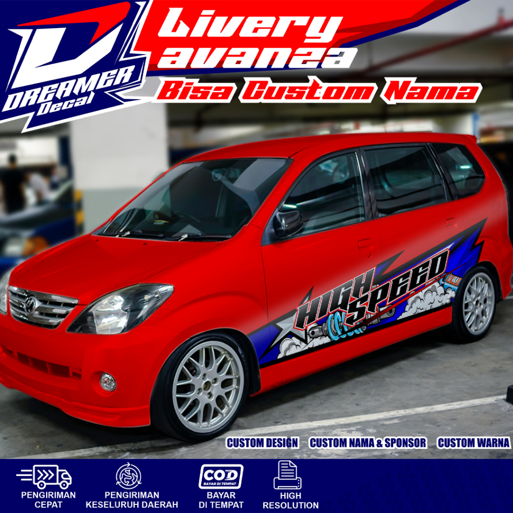 DECAL STIKER MOBIL AVANZA CALYA RUSH  VARIASI DECAL MOBIL TERBARU  LIVERY MOBIL AVANZA
