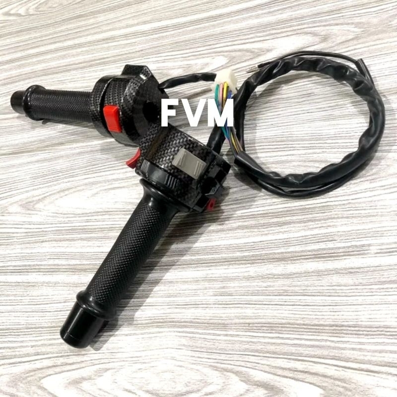 satu set saklar kanan kiri carbon/carbon yamaha rx king/rx king new rx k rx king-vixion