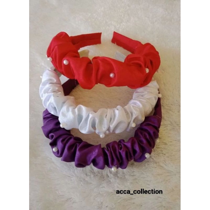 bando mutiara scrunchie | bando nagita scrunchie mutiara headband korea