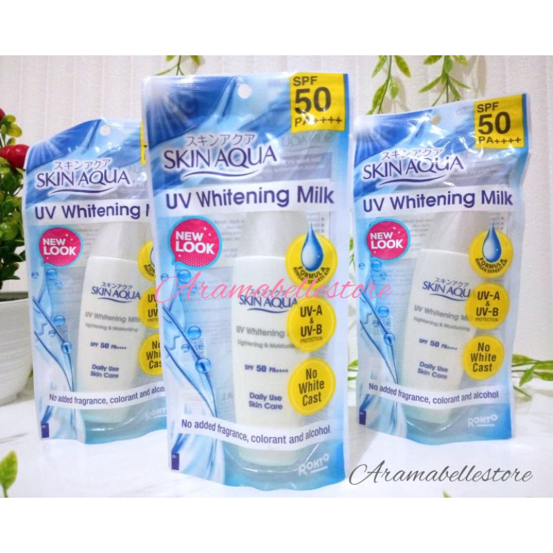 [BUY 1 FREE GIFT] Skin Aqua UV Sunscreen Whitening Milk SPF 50, PA++++ - 40 gr - (Protection against