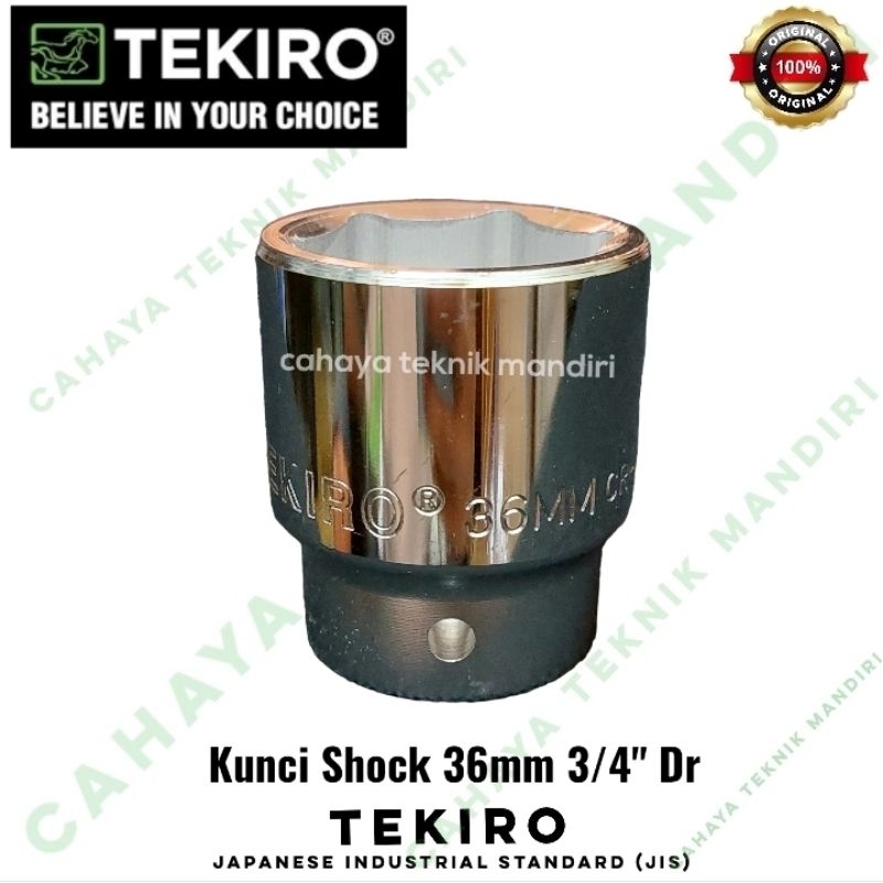 Mata kunci sock 36 mm TEKIRO 3/4" Dr 6 dan 12 pt