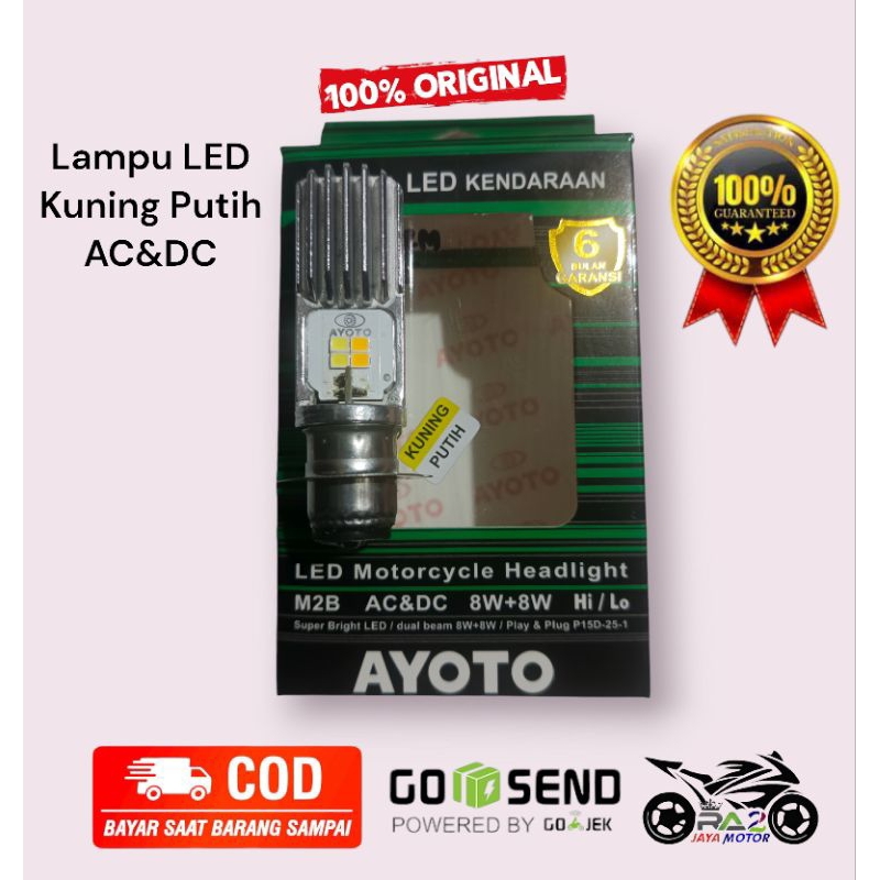 lampu led H6 original AYOTO kuning putih