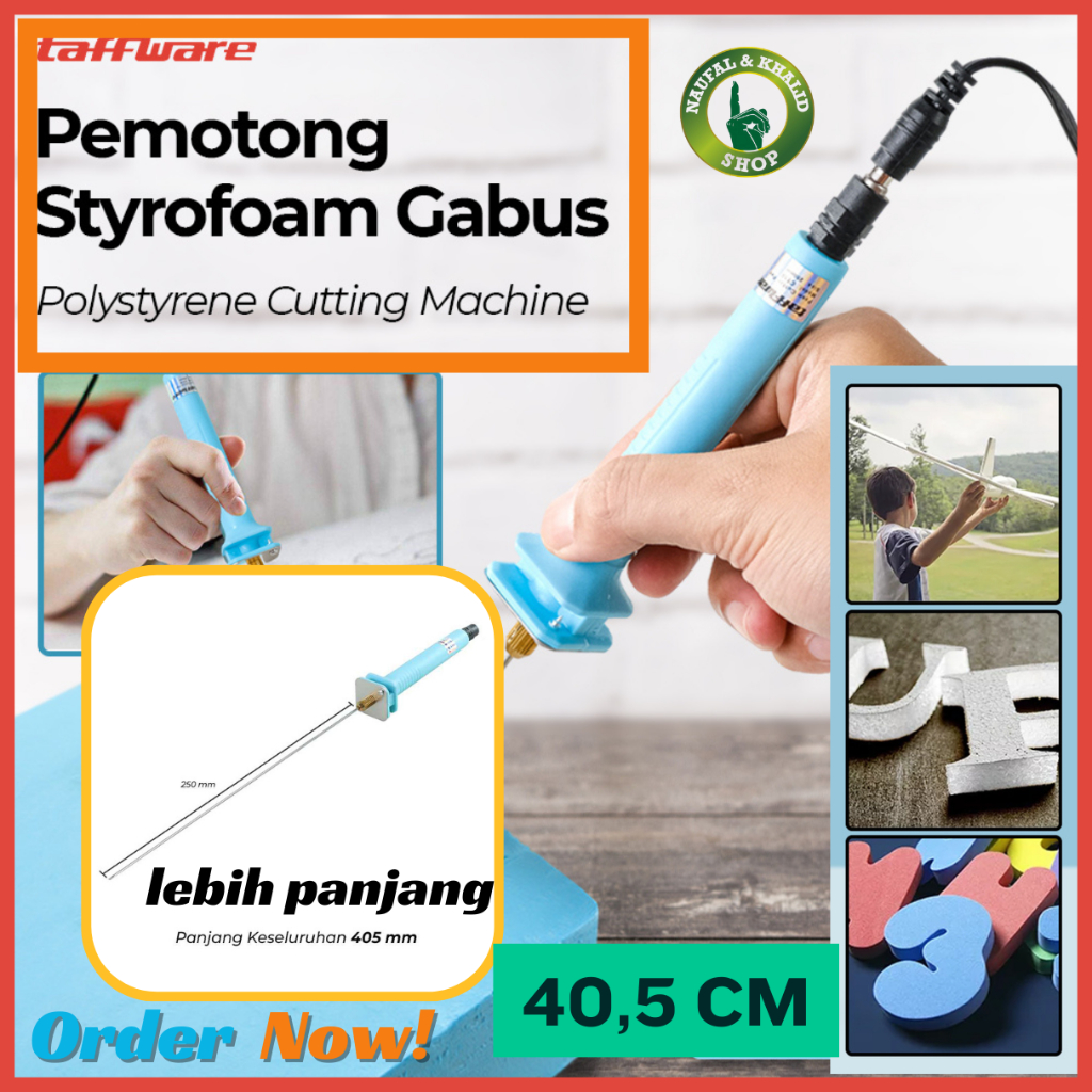 

Pemotong Busa Styrofoam Cutter 15W Panjang 405mm