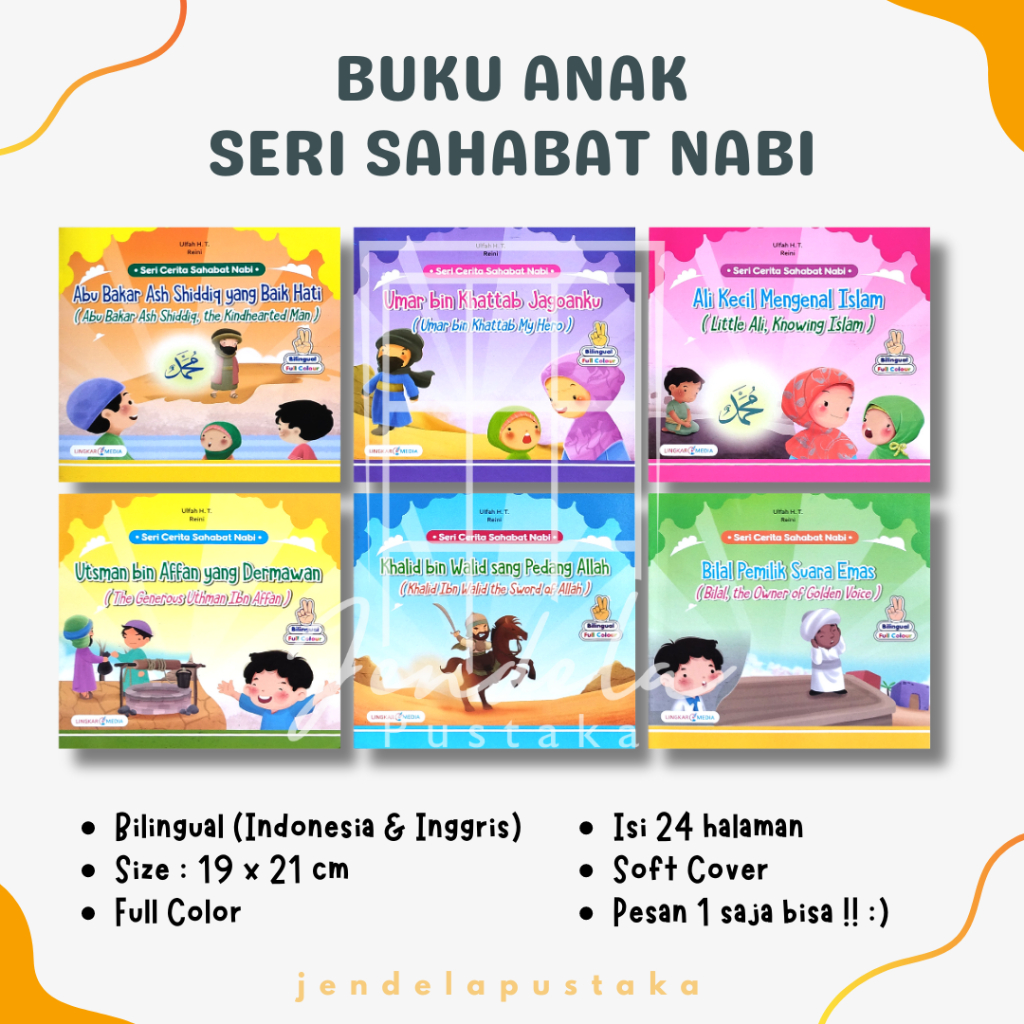 

Buku Cerita Anak Islami - Seri Sahabat Nabi | Bilingual / 2 Bahasa