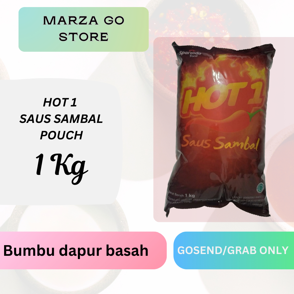 

HOT 1 SAUS SAMBAL 1KG SAOS SAMBEL HOT1 1KG GOSEND GRAB ONLY