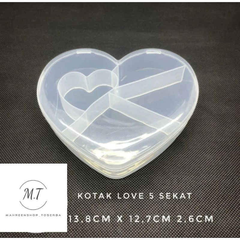 Box / Kotak / Storage Plastik Penyimpanan Mote Love 5 Sekat