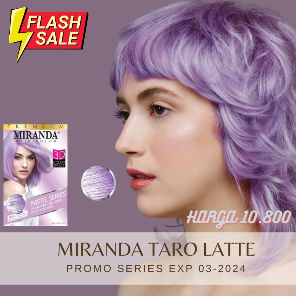 PRODUCT IMPOR Miranda Hair Color Taro Latte P1 Pastel Series Cat Pewarna Rambut