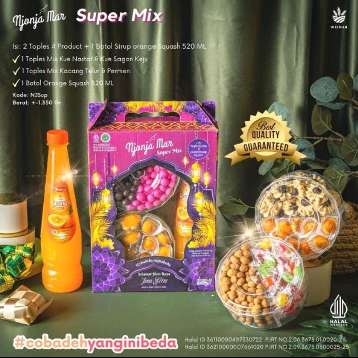 

FLASH SALE hamper cookies lebaran mix 2 toples 4 item1 Botol Orange Squash 52ml