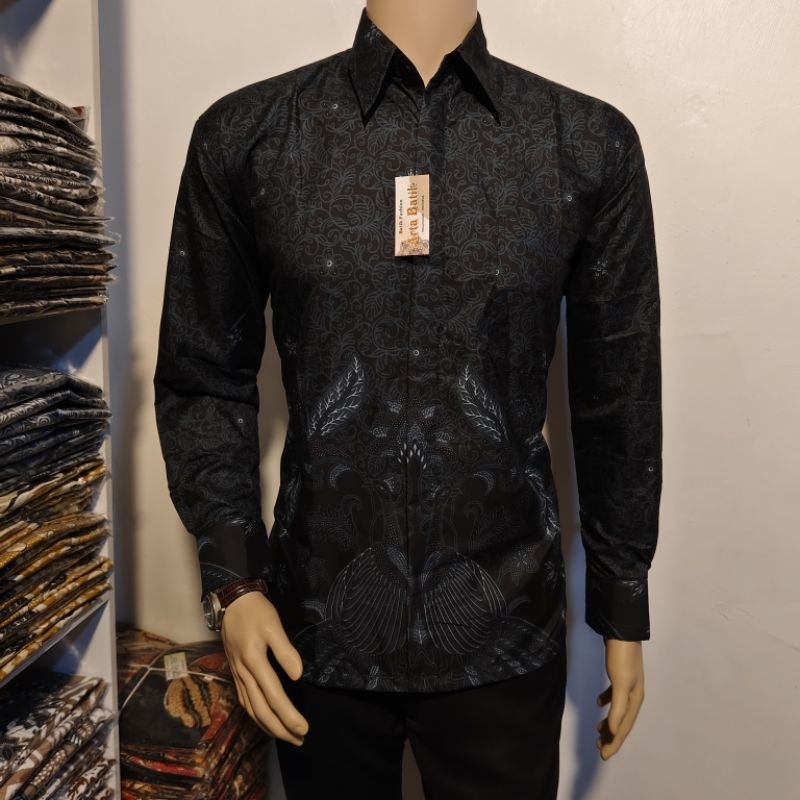 kemeja batik dammar laskala monokrom laeasan original arta batik KODE 008 batik lengan panjang terba