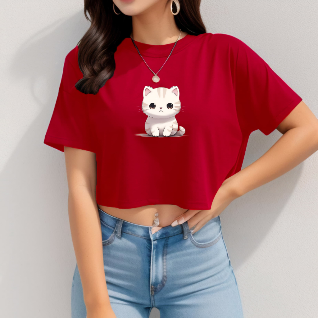 Kaos Crop Tee DT32 Oblong Wanita Baju Distro Cewek Atasan Kekinian Murah Lengan Pendek Tumblr Tee Ca