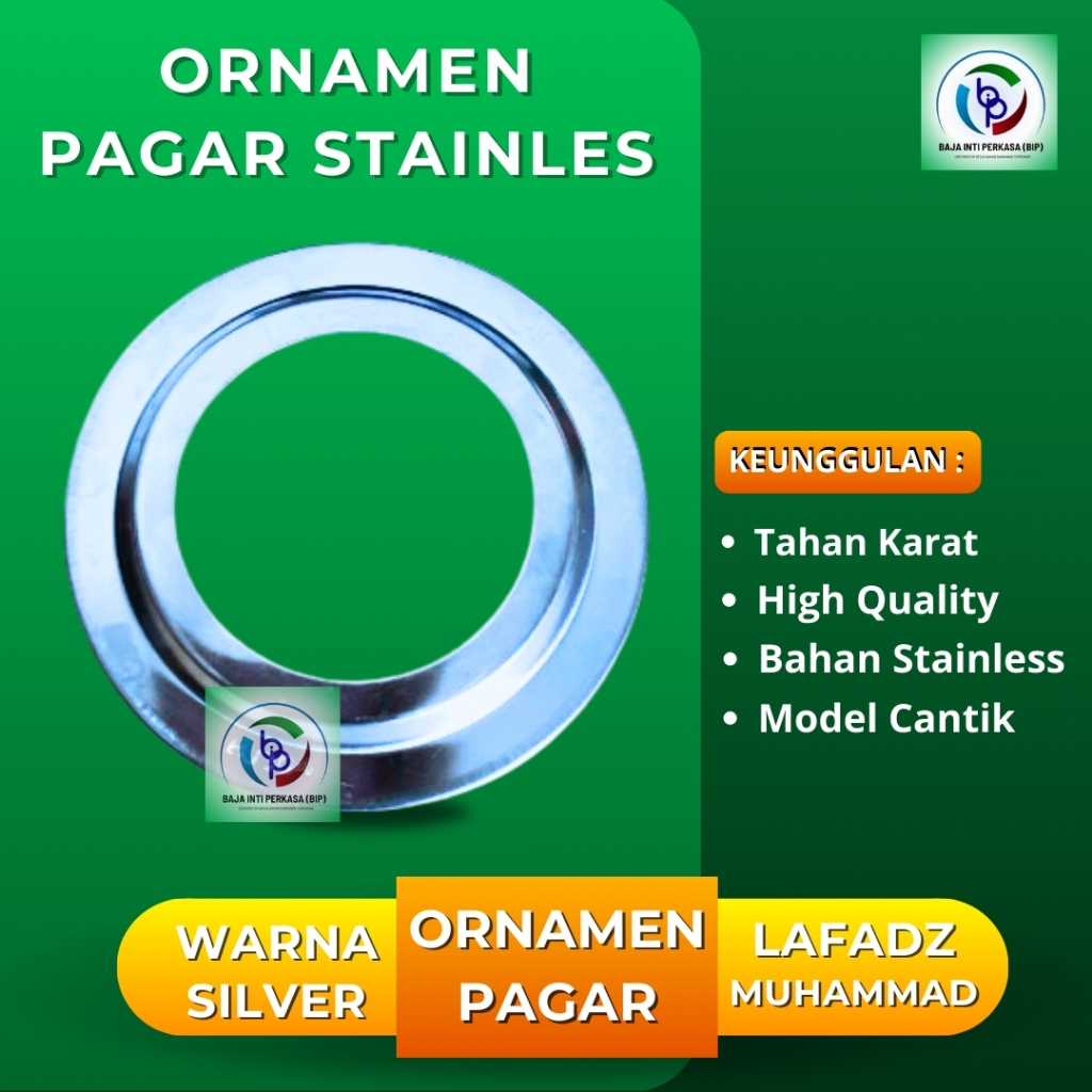 Ornamen Aksesoris Pagar Besi Ring Plat Bulat/Hiasan Pagar Besi Ring Plat Stainless