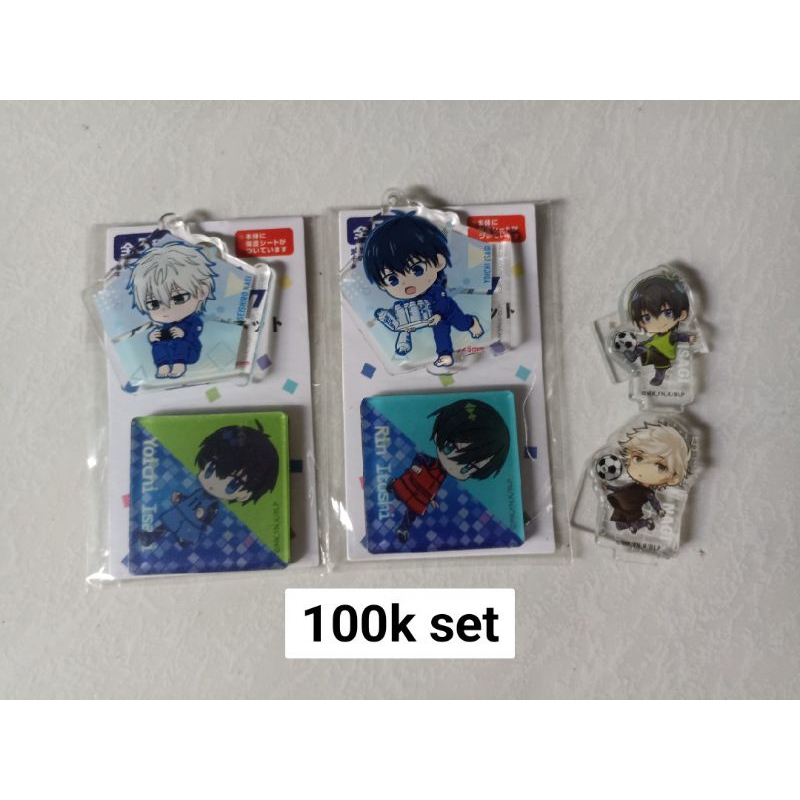 MERCH ANIME BLUELOCK ISAGI YOICHI NAGI SEISHIRO ORI PRELOVED DAN SEALED FIGURE STANDEE STAND PANEL A
