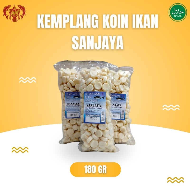 

Kemplang koin ikan khas Bangka cap Sanjaya, 180gr