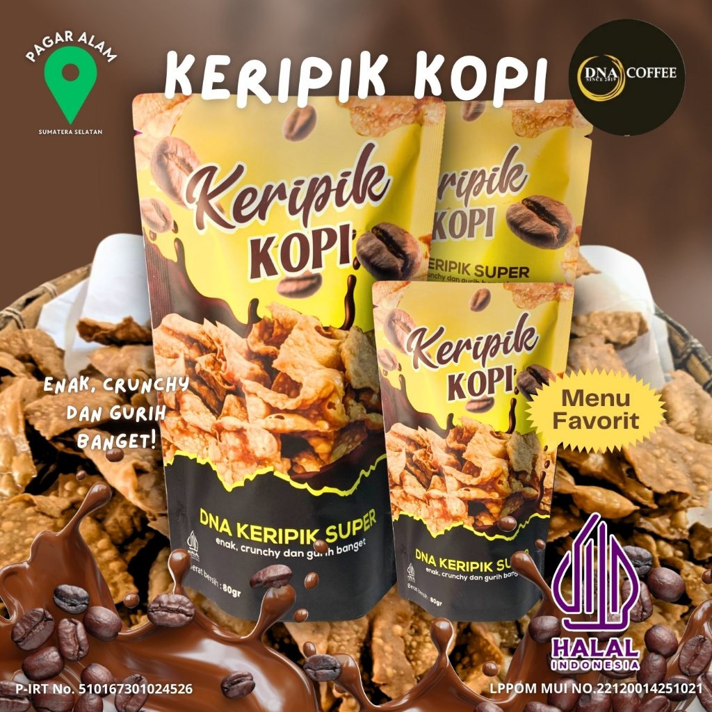 

KERIPIK KOPI | DNA COFFEE | KOPI PAGAR ALAM 100% Premium