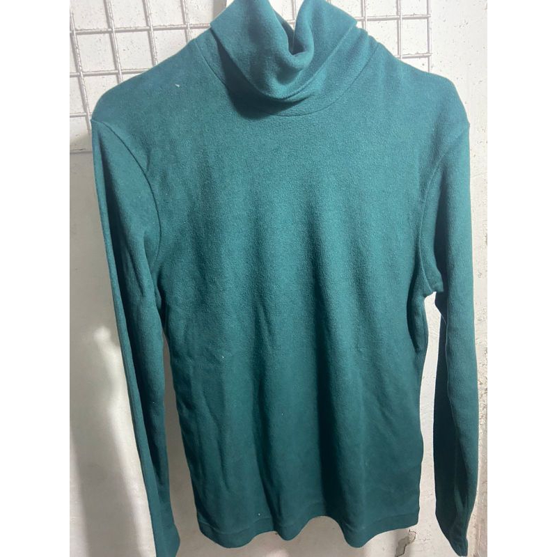 preloved uniqlo heattech turtleneck emerald