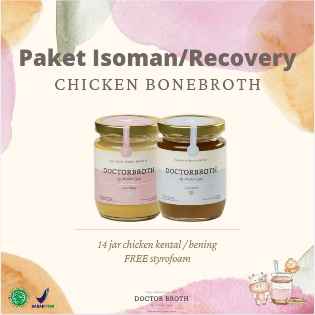 

Doctor Broth - Paket Isoman/Recovery/Pasca Operasi, 14 Jar Chicken Bone Broth