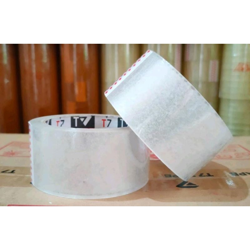 

Lakban 48mm x 90yard 2 inch Bening Dan Coklat Clear Tape Isolasi Selotip Opp Packing Selasiban