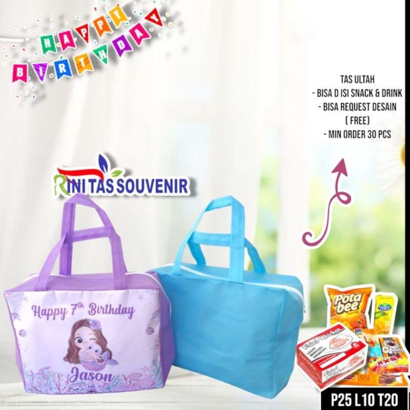 

Tas Ultah Resleting Tas Ulang Tahun Custom Goodiebag Ulang Tahun