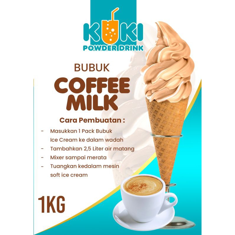 

Coffee Milk Bubuk Ice Cream Premium 1kg Halal