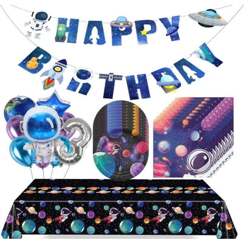 ASTRONOT Paket perlengkapan dekorasi pesta ulang tahun ASTRONOT birthday decoration perlengkapan ult