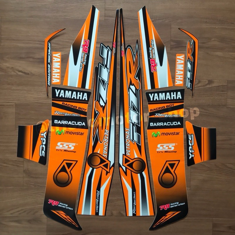 Lis List Polet Variasi Striping Stiker Sticker Body motor Yamaha FIZ R Variasi orange