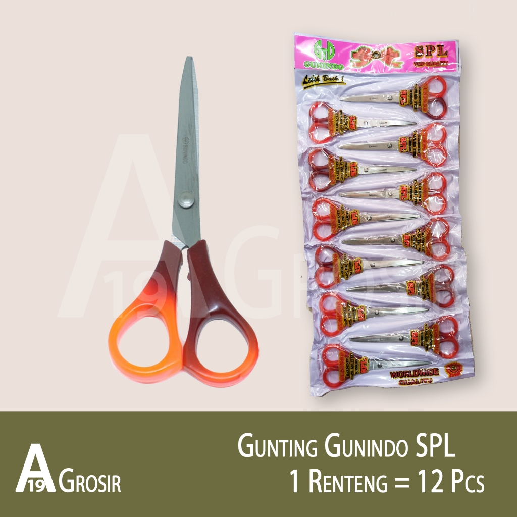 

(1RENTENG=12PCS) Gunting Kertas GUNINDO SPL