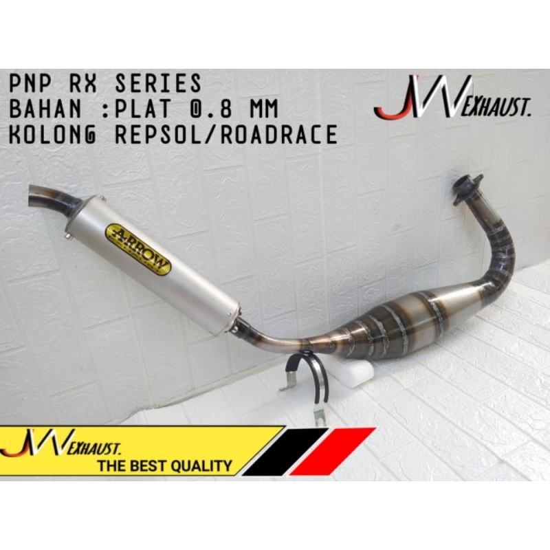 Knalpot Rx king rxsepecial Rxk Arrow  kolong telo Repsol plat gaalvanis
