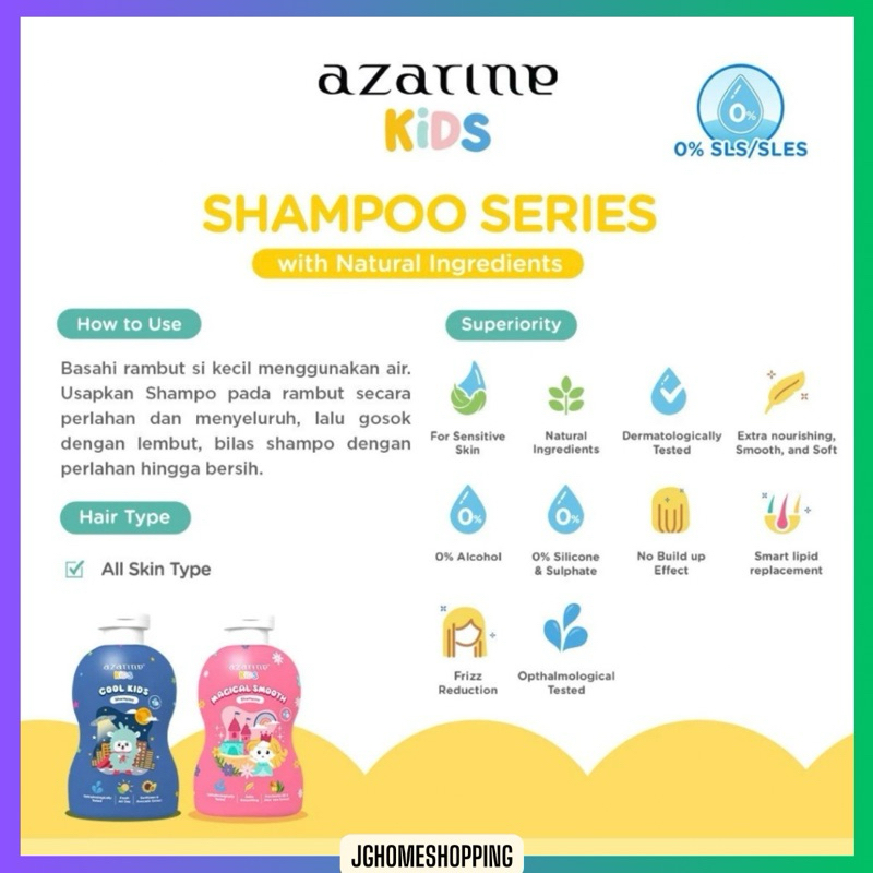 Azarine Kids Shampoo 300ml Shampoo Untuk Anak