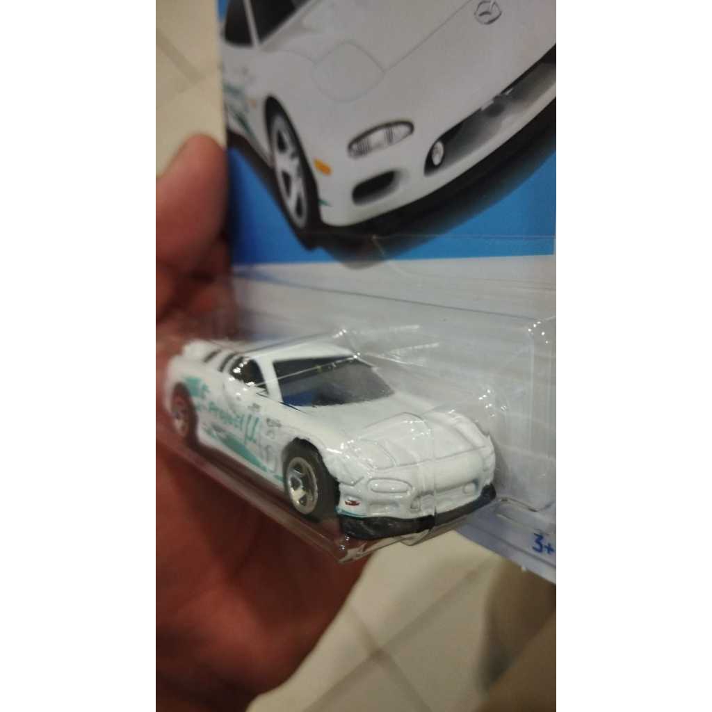 Hotwheels Hot Wheels 95 Mazda RX 7 Putih Biru livery project U
