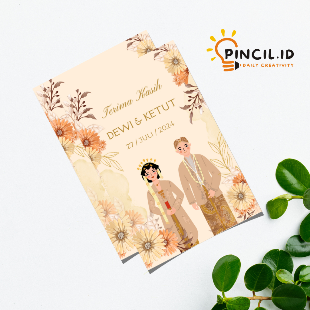 KARTU SOUVENIR , KARTU UCAPAN TERIMAKASIH PERNIKAHAN CUSTOM, KARTU TUKAR KUPON SOUVENIR, kartu kupon