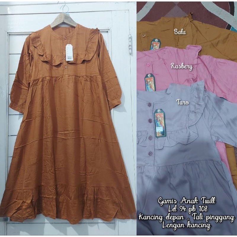 Gamis Anak Twill Miyazawa // Gamis Anak Twill Polos// Gamis Anak Rayon // Gamis Anak