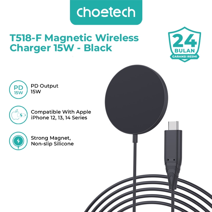 Choetech T518-F Magnetic Wireless Charger 15W - White