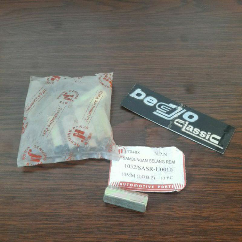 SAMBUNGAN NEPEL SELANG REM CABANG LUBANG 2 DUA 10mm kunci 12 UNIVERSAL MOBIL