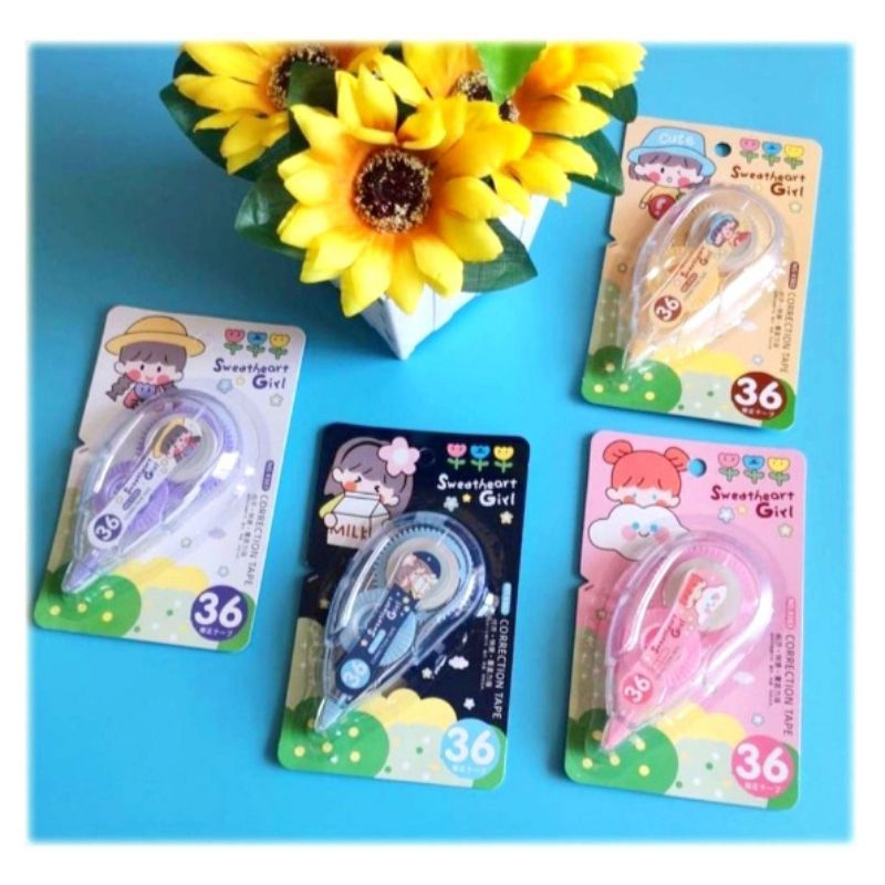 

correction tape/tipe x/stipo kertas/ penghapus kertas motif lucu aesthetic 36m