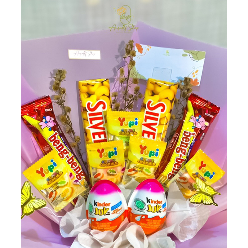 

Buket Snack ukuran 45 snack coklat dan bisa request, buket wisuda murah