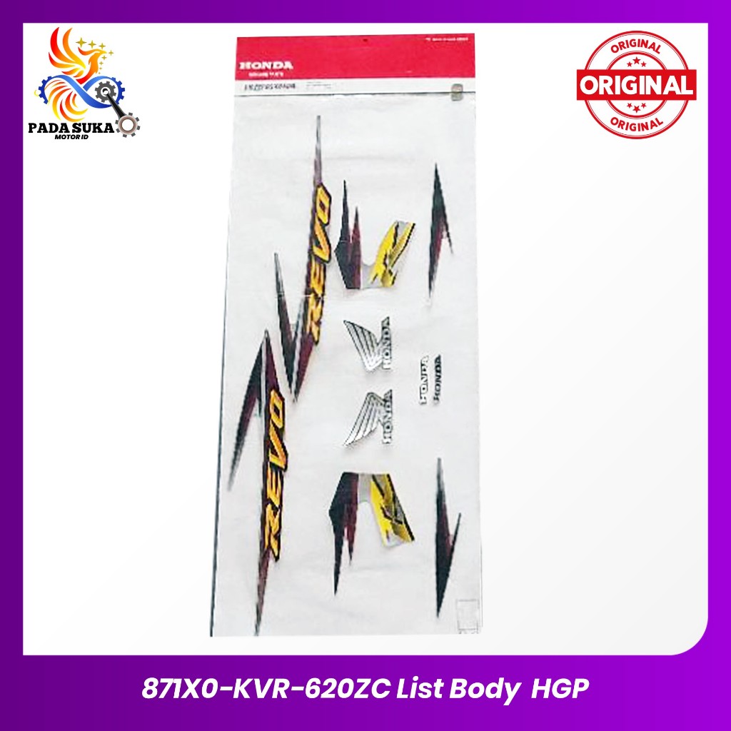 STIKER MOTOR REVO  / LIST BODY SET L&R / STIKER STRIPE STRIPING REVO LAMA SILVER 100CC BODY SET HOND